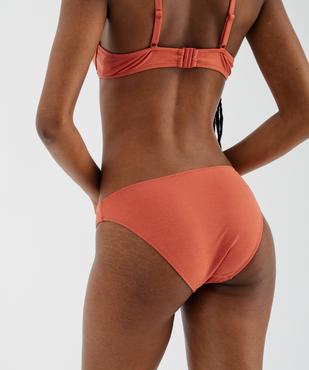 Bas de maillot de bain culotte à fines paillettes femme vue2 - GEMO (PLAGE) - GEMO