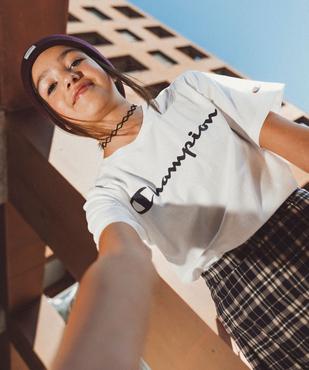 Tee-shirt manches courtes avec logo fille - Champion vue1 - CHAMPION USA - GEMO