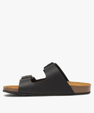 Mules homme dessus cuir larges brides à boucle vue3 - GEMO (CASUAL) - GEMO
