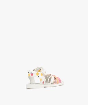 Sandales à brides croisées, scratch et motifs fruits bébé fille vue4 - LOVELY WINGS - GEMO