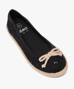 Ballerines femme en toile imprimée et semelle cordelette vue5 - GEMO (SPORTSWR) - GEMO