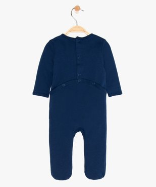 Pyjama bébé garçon imprimé sur l'avant en coton bio vue2 - GEMO 4G BEBE - GEMO