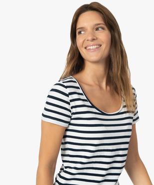 Tee-shirt femme imprimé à manches courtes et col rond vue1 - GEMO(FEMME PAP) - GEMO