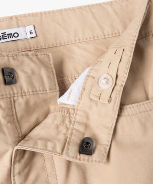 Bermuda en twill avec revers cousus garçon vue2 - GEMO 4G GARCON - GEMO