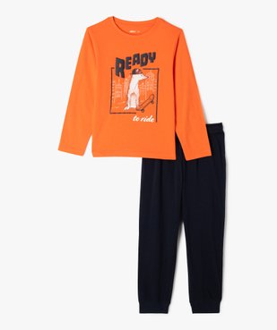 Pyjama bicolore avec motif skate garçon vue1 - GEMO (ENFANT) - GEMO
