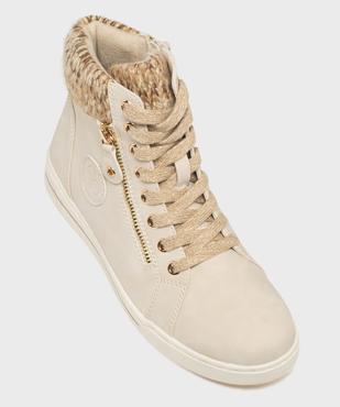 Baskets montantes avec col en lainage femme - Valentina Baldano vue5 - VALENTINA BALDANO GEMO FORGOOD - GEMO
