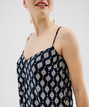 Débardeur à fines bretelles en viscose fluide et imprimée femme vue2 - GEMO 4G FEMME - GEMO
