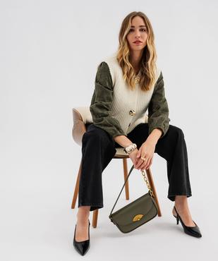 Blouse en coton à motifs brodés femme vue4 - GEMO(FEMME PAP) - GEMO