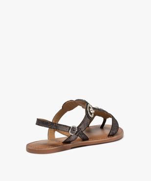 Sandales femme à talon plat et brides ornées de strass vue4 - GEMO (CASUAL) - GEMO