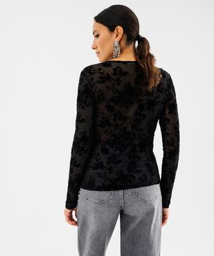 Tee-shirt col rond imprimé femme vue3 - GEMO(FEMME PAP) - GEMO