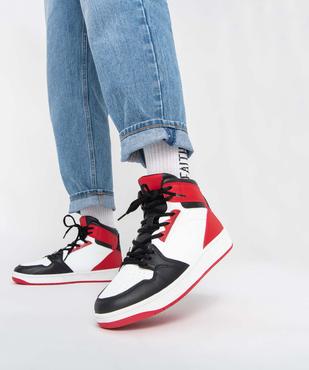 Baskets homme mid-cut colorées style rétro vue1 - GEMO 4G HOMME - GEMO