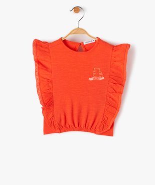 Tee-shirt bébé fille ample à buste volanté - LuluCastagnette vue1 - LULUCASTAGNETTE - GEMO