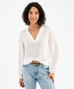 Blouse en voile à motifs scintillants femme vue2 - GEMO(FEMME PAP) - GEMO