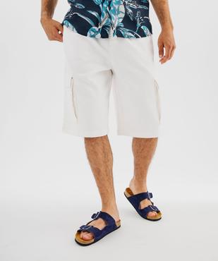 Bermuda cargo avec taille élastique homme vue2 - GEMO (HOMME) - GEMO
