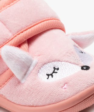 Chaussons bébé fille bottillon en velours motif renard vue6 - GEMO 4G BEBE - GEMO