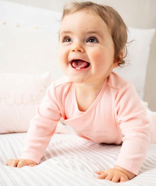 Pyjama bébé ouverture devant avec message brodé vue6 - GEMO 4G BEBE - GEMO