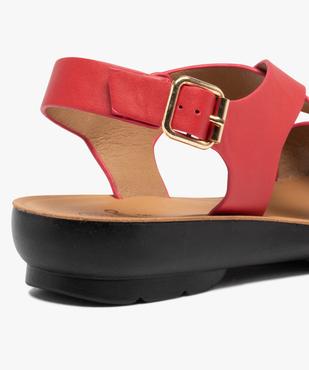 Sandales femme confort unies à semelle amortissante vue6 - GEMO (CONFORT) - GEMO