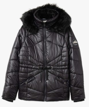 Blouson femme matelassé avec capuche doublée peluche vue4 - GEMO(FEMME PAP) - GEMO