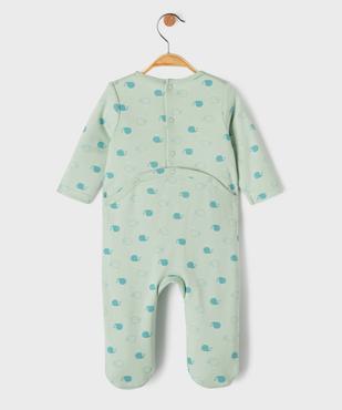 Pyjama en coton à motifs baleines bébé garçon vue3 - GEMO 4G BEBE - GEMO