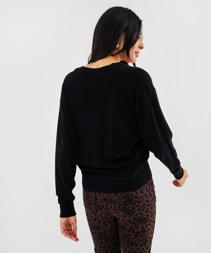 Gilet en maille fine et douce à petits boutons irisés femme vue3 - GEMO 4G FEMME - GEMO