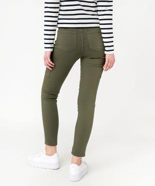 Pantalon coupe cargo femme en toile extensible vue3 - GEMO(FEMME PAP) - GEMO