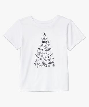Tee-shirt femme à manches courtes spécial Noël vue4 - GEMO(FEMME PAP) - GEMO