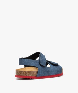 Sandales garçon en toile denim avec brides à scratch vue4 - GEMO (ENFANT) - GEMO