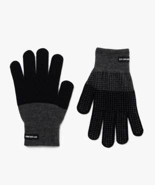 Gants garçon bicolores avec picots antidérapants vue1 - GEMO (JUNIOR) - GEMO
