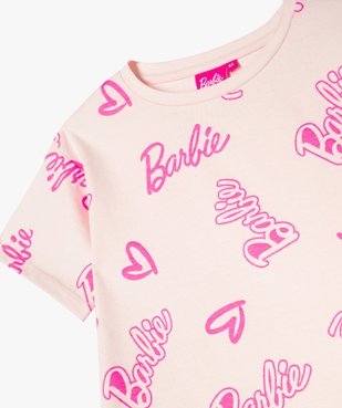 Tee-shirt manches courtes à inscriptions fluo fille - Barbie vue2 - BARBIE - GEMO