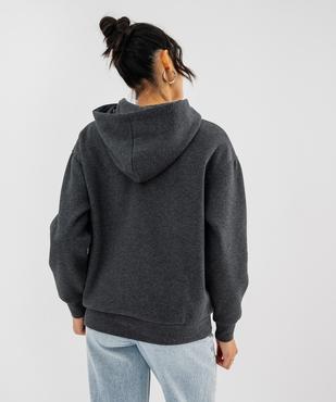 Sweat à capuche en molleton doux femme vue3 - GEMO 4G FEMME - GEMO