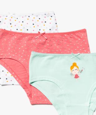 Shorties en coton avec motifs étoiles fille (lot de 3) vue2 - GEMO 4G FILLE - GEMO