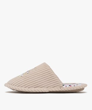Chaussons fille mules en velours côtelé - LuluCastagnette vue3 - LULU CASTAGNETT - GEMO