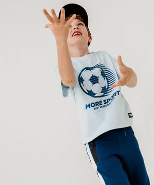 Tee-shirt manches courtes en coton imprimé thème foot garçon vue2 - GEMO 4G GARCON - GEMO