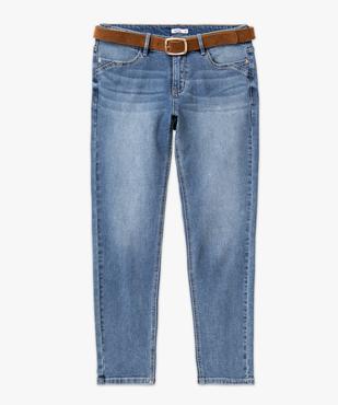 Jean slim longueur 7/8ème avec ceinture femme vue4 - GEMO 4G FEMME - GEMO