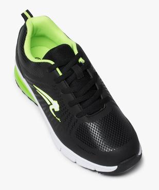 Baskets garçon bicolores à lacets et détails fluo - Airness vue5 - AIRNESS - GEMO