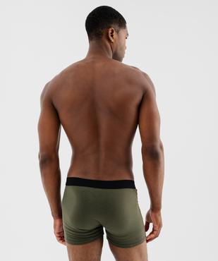 Boxers unis en coton extensible homme (lot de 2) vue2 - GEMO 4G HOMME - GEMO