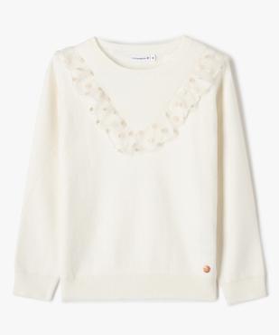Pull fille à plastron volanté - LuluCastagnette vue1 - LULUCASTAGNETTE - GEMO