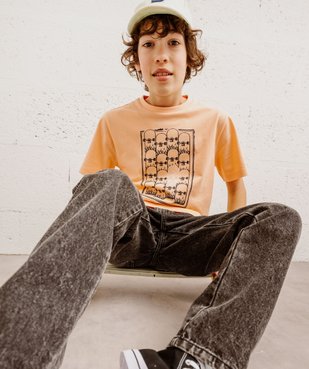 Tee-shirt manches courtes imprimé skate garçon vue8 - GEMO 4G GARCON - GEMO