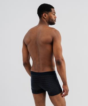 Boxers en coton biologique uni et imprimé homme (lot de 2) vue4 - GEMO 4G HOMME - GEMO