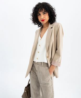 Veste blazer fermeture un bouton femme - LuluCastagnette vue1 - LULUCASTAGNETTE - GEMO
