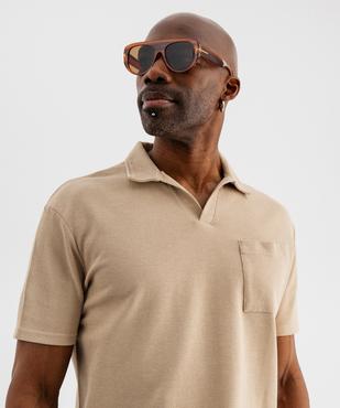Polo à manches courtes en maille fantaisie homme vue2 - GEMO 4G HOMME - GEMO