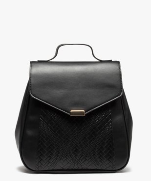 Sac à dos femme à effet tissé et volume ajustable vue1 - GEMO (ACCESS) - GEMO