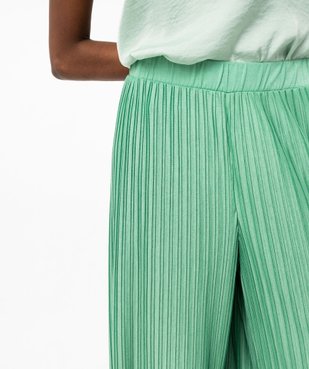 Pantalon large en maille plissée femme vue2 - GEMO(FEMME PAP) - GEMO