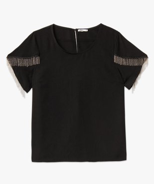 Blouse à manches courtes avec franges chaines femme vue4 - GEMO(FEMME PAP) - GEMO