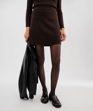 Jupe courte en maille pailletée femme vue1 - GEMO(FEMME PAP) - GEMO