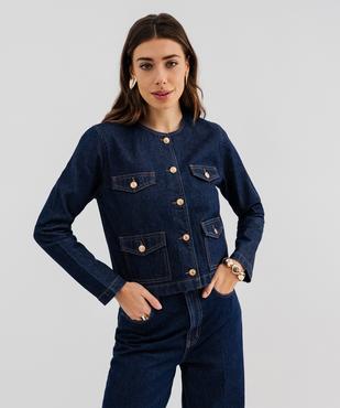 Veste en jean femme  vue1 - GEMO 4G FEMME - GEMO