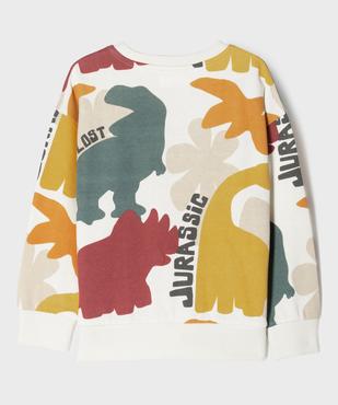 Sweat en molleton doux imprimé dinosaures all over garçon vue3 - GEMO 4G GARCON - GEMO