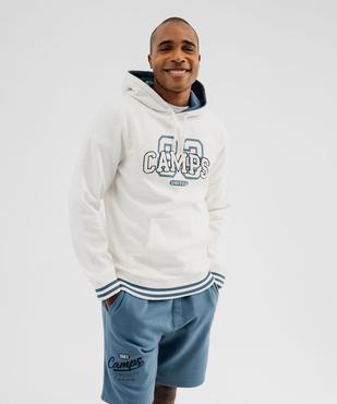 Sweat à capuche avec inscription en maille bouclette homme - Camps United vue1 - CAMPS GEMO FOR GOOD - GEMO