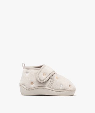 Chaussons bottillons en velours avec motifs brodés bébé vue1 - GEMO 4G BEBE - GEMO