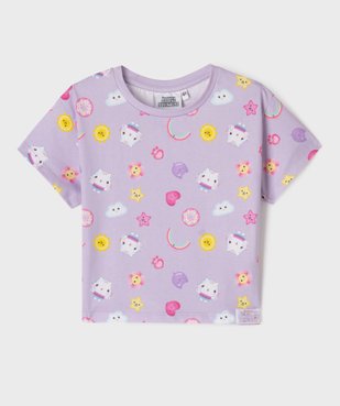Tee-shirt manches courtes court imprimé fille -  Gabby et la Maison Magique vue1 - GABBY - GEMO